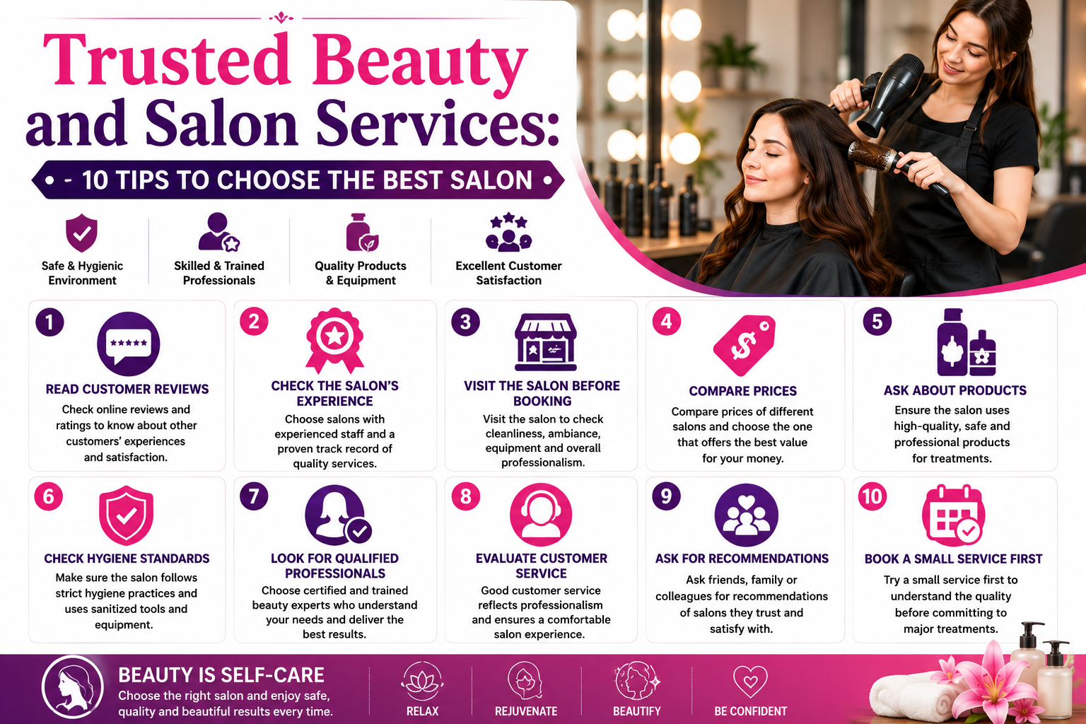 Trusted Beauty and Salon Services: 10 Tips to Choose the Best Salon